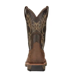 Ariat Boots: Men's 10017436 Brown WorkHog Wide H20 11" Waterproof Pull On Work Boots -Carlos Trendy 10017436 heel