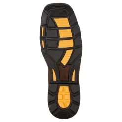 Ariat Boots: Men's 10017436 Brown WorkHog Wide H20 11" Waterproof Pull On Work Boots -Carlos Trendy 10017436 sole