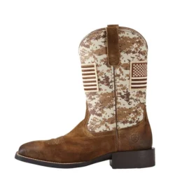 Ariat Boots: Men's 10019959 Antique Mocha Suede Sport Patriot Western Boot 8 Ariat Boots: Men's 10019959 Antique Mocha Suede Sport Patriot Western Boot -Carlos Trendy 10019959 side