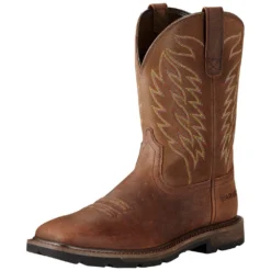 Ariat Boots: Men's 10020059 Brown Groundbreaker 10" Slip Resistant Pull On Work Boots 7 Ariat Boots: Men's 10020059 Brown Groundbreaker 10" Slip Resistant Pull On Work Boots -Carlos Trendy 10020059 1