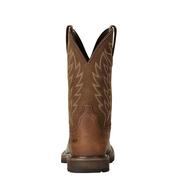 Ariat Boots: Men's 10020059 Brown Groundbreaker 10" Slip Resistant Pull On Work Boots 2 Ariat Boots: Men's 10020059 Brown Groundbreaker 10" Slip Resistant Pull On Work Boots - Image 2