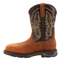 Ariat Boots: Men's 10024966 Brown WorkHog Xt 11" Waterproof Carbon Toe Pull On Work Boots 8 Ariat Boots: Men's 10024966 Brown WorkHog Xt 11" Waterproof Carbon Toe Pull On Work Boots -Carlos Trendy 10024966 side