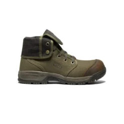 Keen Utility Boots: Men's 1026364 Military Olive Black Carbon Fiber Toe Roswell Mid 6" EH Work Boot -Carlos Trendy 1026364 pedit