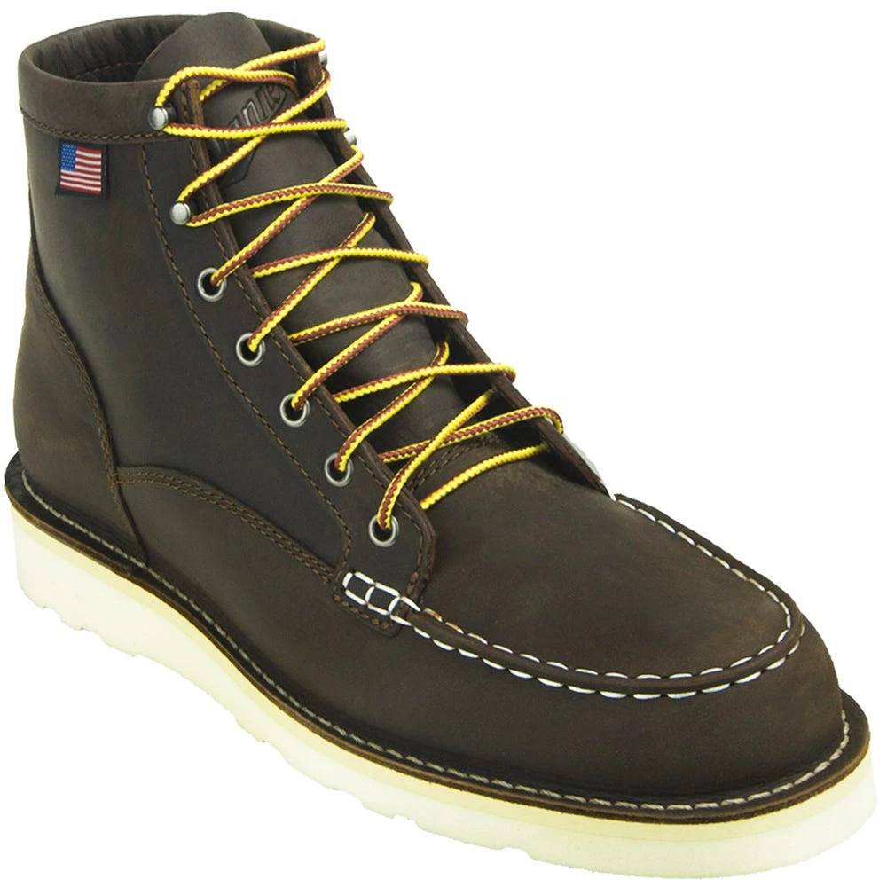 Danner Boots: Men's Brown Moc Toe 15563 Bull Run Soft Toe Work Boots 2 Danner Boots: Men's Brown Moc Toe 15563 Bull Run Soft Toe Work Boots - Image 2