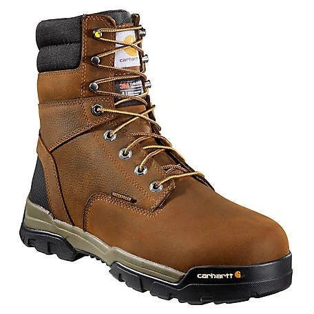 Carhartt Boots: Men's CME8047 Brown Oil Tanned Ground Force 8-Inch Soft Toe Work Boot 1 Carhartt Boots: Men's CME8047 Brown Oil Tanned Ground Force 8-Inch Soft Toe Work Boot
