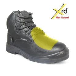Genuine Grip Boots: Men's 6070 Black Composite Toe Poseidon Metatarsal Guard EH Work Boot -Carlos Trendy 6070 met guard