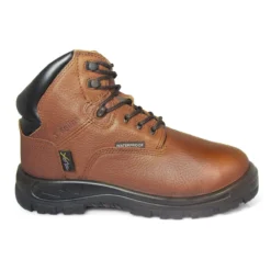 Genuine Grip Boots: Women's 671 Brown Composite Toe Poseidon Metatarsal Guard EH Work Boot -Carlos Trendy 6071 2 1