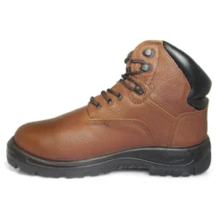 Genuine Grip Boots: Women's 671 Brown Composite Toe Poseidon Metatarsal Guard EH Work Boot -Carlos Trendy 6071 4 1