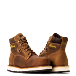 Thorogood Boots: Men's 804 4146 Crazy Horse Composite Toe 6" Iron River Series Wedge Work Boot -Carlos Trendy 804 4145 3edit 1