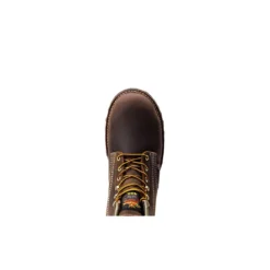Thorogood Boots: Men's 804 4514 Brown Nano Safety Toe USA Made American Heritage Waterproof Insulated Crazyhorse Work Boot -Carlos Trendy 804 4514 6edit