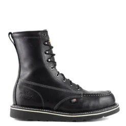 Thorogood Boots: Men's 804 6208 Black Steel Toe 8" American Heritage Midnight Series Work Boot -Carlos Trendy 804 6208 2updated