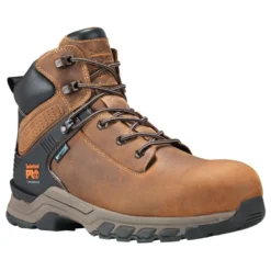 Timberland Pro Boots: Men's A1RVS Tan Hypercharge Composite Toe Waterproof Work Boot -Carlos Trendy a1rvs