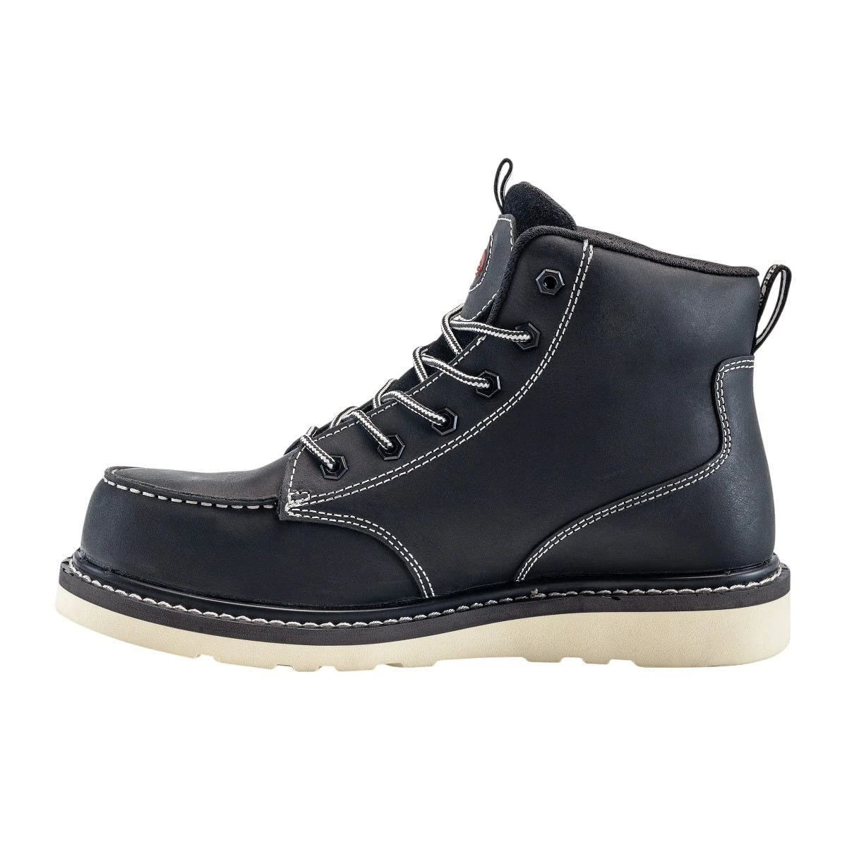 Avenger Boots: Men's A7508 Black Carbon Toe 6" Waterproof EH Wedge Moc Toe Work Boot 3 Avenger Boots: Men's A7508 Black Carbon Toe 6" Waterproof EH Wedge Moc Toe Work Boot - Image 3