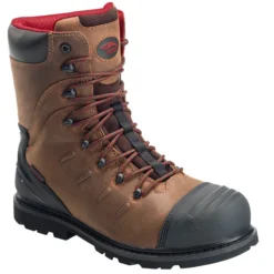 Avenger Boots: Men's A7556 Brown Composite Toe Hammer 8" Met Guard EH Waterproof Work Boot