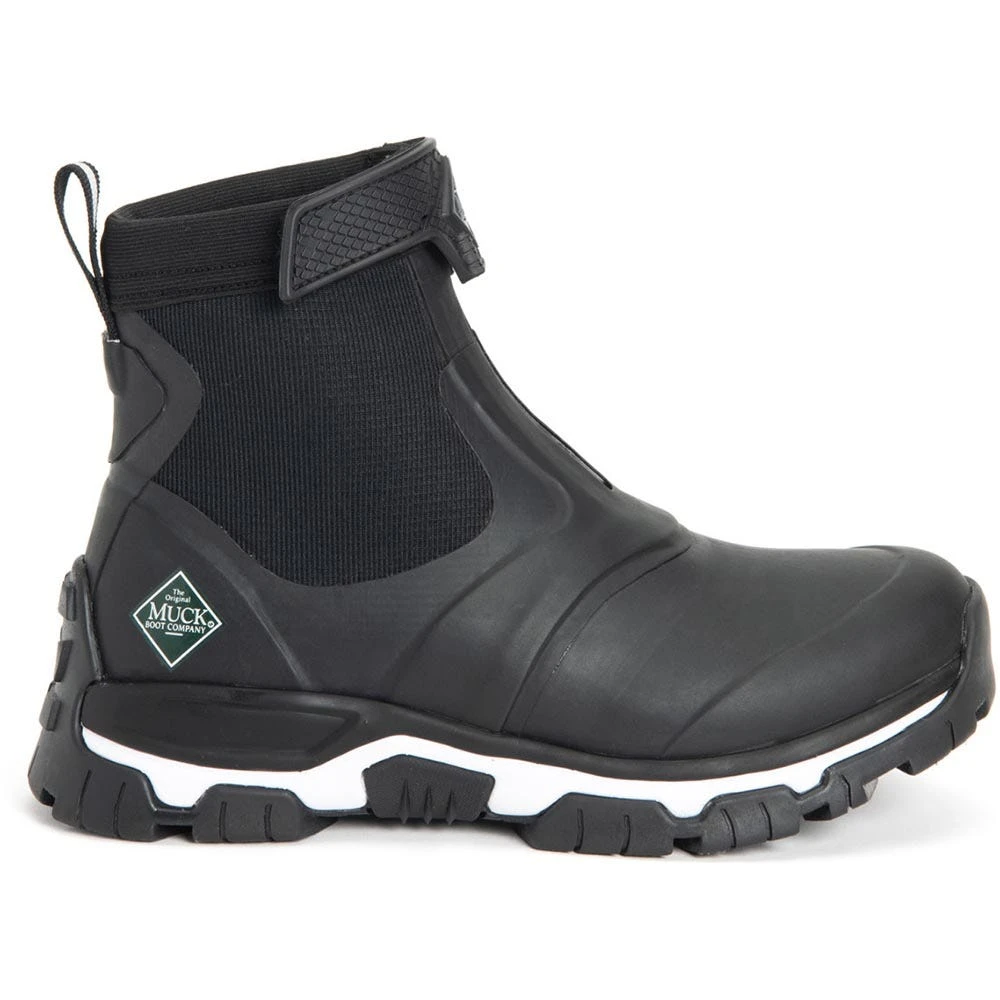 Muck Boots: Women's AXWZ 000 Black White Apex Mid Zip Boot 2 Muck Boots: Women's AXWZ 000 Black White Apex Mid Zip Boot - Image 2