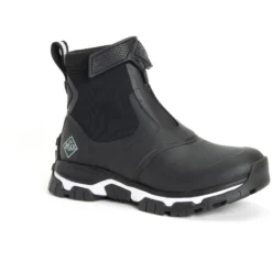 Muck Boots: Women's AXWZ 000 Black White Apex Mid Zip Boot