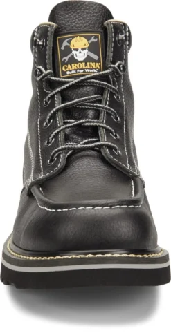 Carolina Boots: Men's CA7007 Black Flatiron 6" Moc Wedge Toe Work Boot 8 Carolina Boots: Men's CA7007 Black Flatiron 6" Moc Wedge Toe Work Boot -Carlos Trendy ca7007 4