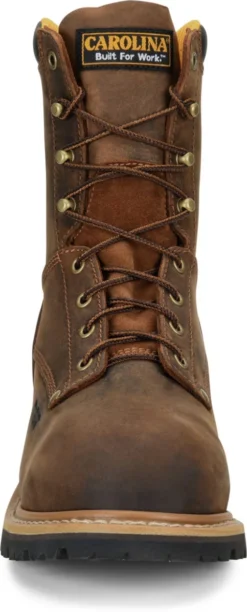 Carolina Boots: Men's CA9853 Brown Poplar 8” Composite Toe Logger Boot -Carlos Trendy ca9853 500xauto toe