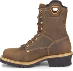 Carolina Boots: Men's CA9855 Brown 8" Composite Square Toe Waterproof Logger Boot -Carlos Trendy ca9855 500xauto instep