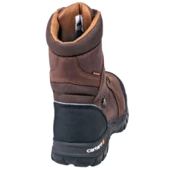 Carhartt Boots: Men's CMF8720 Brown Met Guard Waterproof 8-Inch Work Boots -Carlos Trendy carhartt cwf8720 b 01