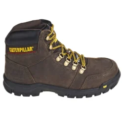 Caterpillar Boots: Men's P90803 Steel Toe EH Outline Seal Brown Work Boots -Carlos Trendy cat 90803 o 01