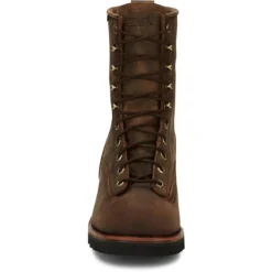 Chippewa Boots: Men's Waterproof Brown 73100 Logger Work Boots -Carlos Trendy chp 008 73100edit
