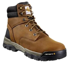 Carhartt Boots: Men's CME6047 Brown Oil Tanned Ground Force 6-Inch Soft Toe Waterproof Work Boot