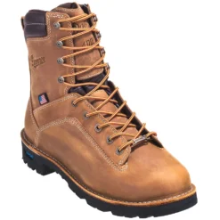 Danner Boots: Men's 17319 Brown Waterproof USA-Made EH Insulated Quarry Boots -Carlos Trendy danner 17319 p 01