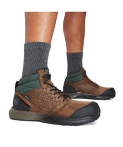 Timberland Pro Boots: Men's A1ZRC Brown Green Reaxion Composite Toe Waterproof Hiker -Carlos Trendy detail tb0a1zrc 214 a 1