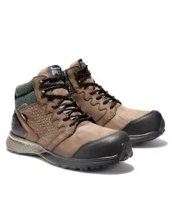Timberland Pro Boots: Men's A1ZRC Brown Green Reaxion Composite Toe Waterproof Hiker -Carlos Trendy detail tb0a1zrc 214 a 4
