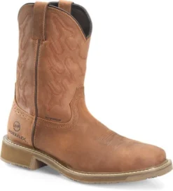 Double H Boots: Men's DH5143 Brown 10" Square Composite Toe Jacob Cowboy Boot