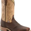 Double H Boots: Men's DH5305 Brown Square Steel Toe Graham 11" ICE Roper Cowboy Boot