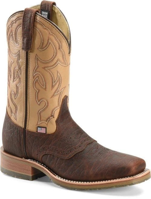 Double H Boots: Men's DH5305 Brown Square Steel Toe Graham 11" ICE Roper Cowboy Boot 1 Double H Boots: Men's DH5305 Brown Square Steel Toe Graham 11" ICE Roper Cowboy Boot