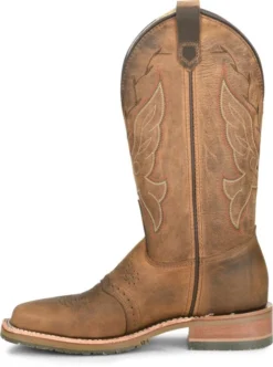 Double H Boots: Women's DH5314 Old Town Folklore Charity 12" Domestic Wide Square Toe Roper -Carlos Trendy dh5314 500xauto instep