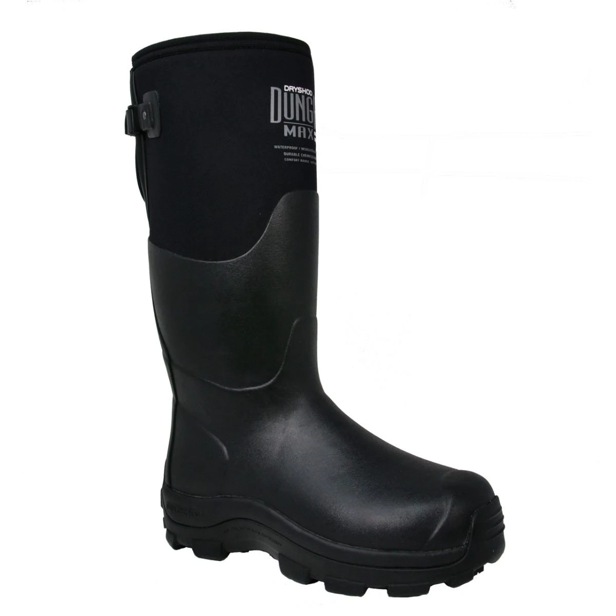DryShod Boots: Men's DHMG-MH-BK Black DungHo Max Gusset Extreme Cold Barnyard Boot 1 DryShod Boots: Men's DHMG-MH-BK Black DungHo Max Gusset Extreme Cold Barnyard Boot