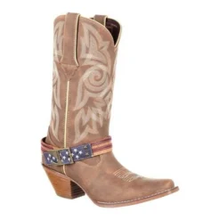 Durango Boots: Women's DRD0208 Brown Crush 12 Inch Flag Accessory Pull On Western Boot 15 Durango Boots: Women's DRD0208 Brown Crush 12 Inch Flag Accessory Pull On Western Boot -Carlos Trendy drd0208