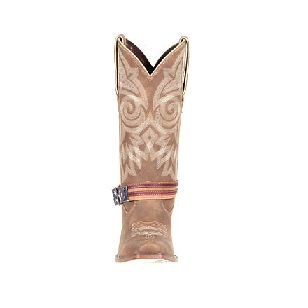 Durango Boots: Women's DRD0208 Brown Crush 12 Inch Flag Accessory Pull On Western Boot 5 Durango Boots: Women's DRD0208 Brown Crush 12 Inch Flag Accessory Pull On Western Boot - Image 5