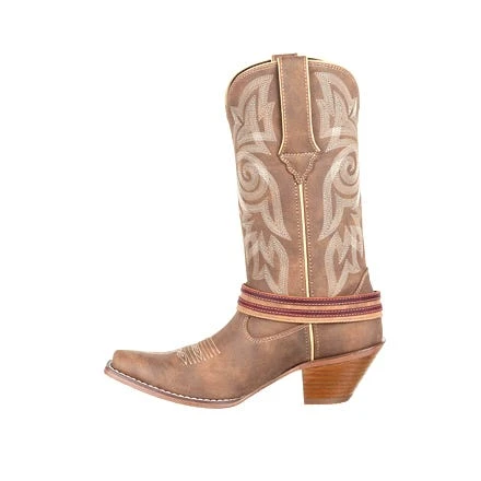 Durango Boots: Women's DRD0208 Brown Crush 12 Inch Flag Accessory Pull On Western Boot 4 Durango Boots: Women's DRD0208 Brown Crush 12 Inch Flag Accessory Pull On Western Boot - Image 4