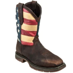 Durango Boots: Men's Steel Toe DB020 American Flag Rebel Cowboy Boots -Carlos Trendy durango 020 p 01