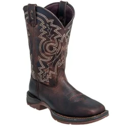 Durango Boots: Men's Brown Rebel DB4443 Leather Square Toe Cowboy Boots -Carlos Trendy durango db4443 p 01