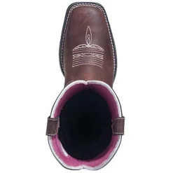 Durango Boots: Women's Brown RD3557 Pink Awareness Western Work Boots -Carlos Trendy durango rd3557 t 01
