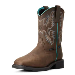 Ariat Boots: Women's 10029516 Dark Brown Krista Waterproof Steel Toe Work Boot -Carlos Trendy f19 wms work couto 10029516 3 4 front 1