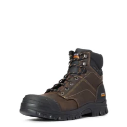 Ariat Boots: Men's 10034673 Dark Brown 6" Treadfast Waterproof Steel Toe Work Boot -Carlos Trendy f20 mns work 10034673 3 4 front