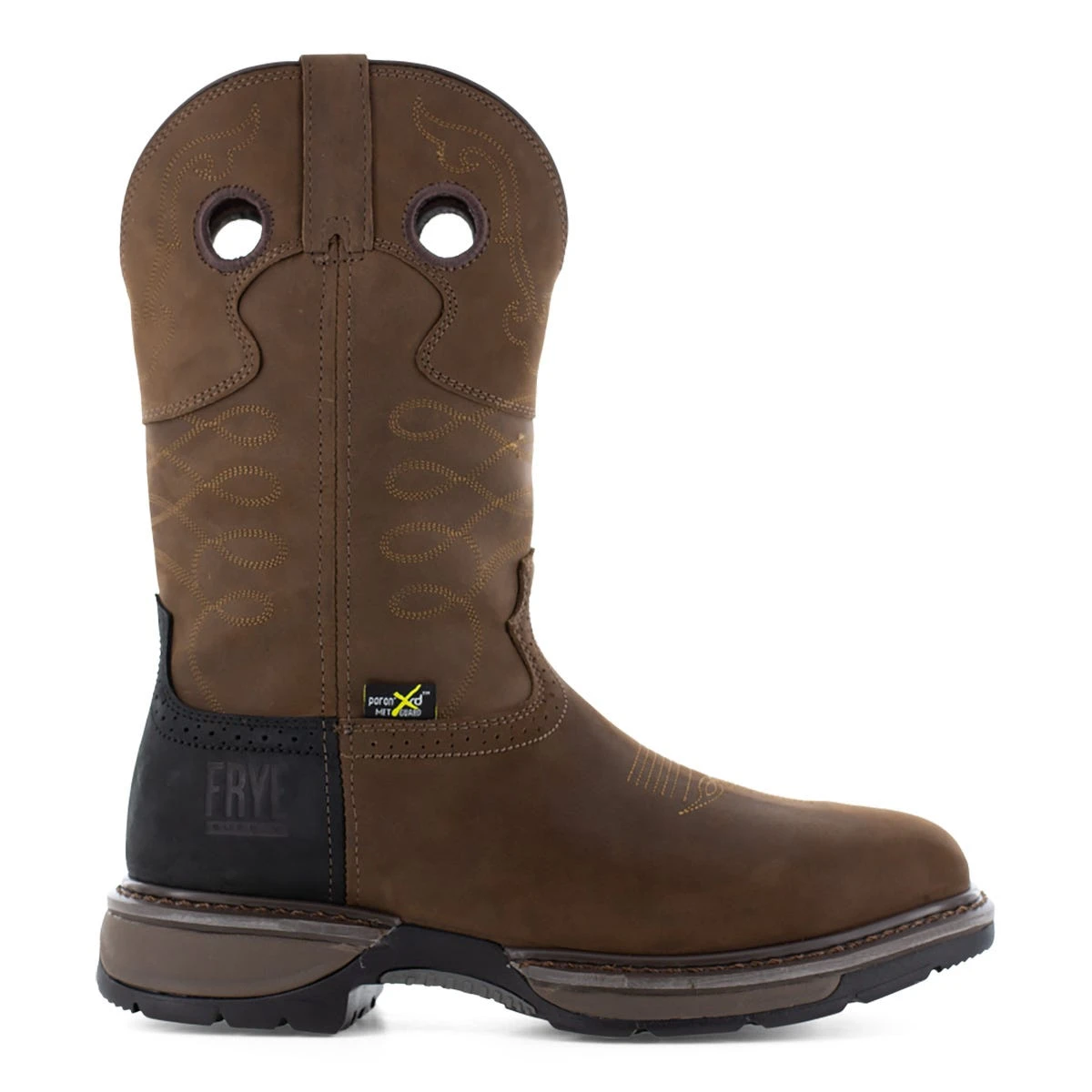 Frye Supply Boots: Men's FR40101 Brown/Black Steel Toe 10" Internal Met Guard Safety-Crafted Western Work Boot 2 Frye Supply Boots: Men's FR40101 Brown/Black Steel Toe 10" Internal Met Guard Safety-Crafted Western Work Boot - Image 2