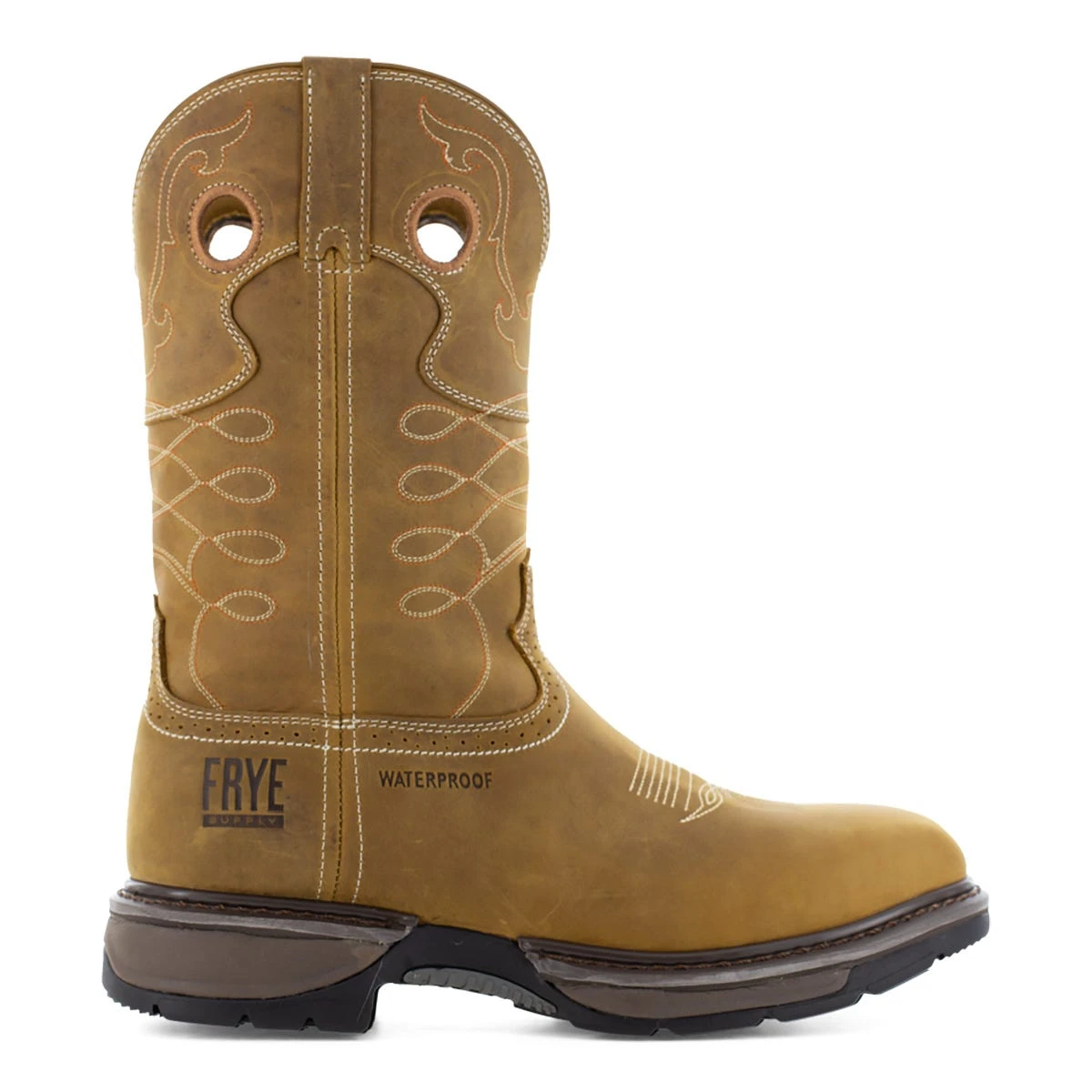 Frye Supply Boots: Men's FR40103 Brown Steel Toe 10" Safety-Crafted Western Boot Pull On Work Boot 2 Frye Supply Boots: Men's FR40103 Brown Steel Toe 10" Safety-Crafted Western Boot Pull On Work Boot - Image 2