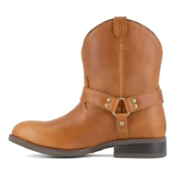 Frye Supply Boots: Women's FR40602F Brown Steel Toe Safety-Crafted Harness Work Boot -Carlos Trendy frye fr40602f harness boot 04