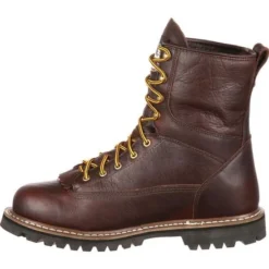 Georgia Boot: Men's G101 Brown 8" Waterproof Work Boots 10 Georgia Boot: Men's G101 Brown 8" Waterproof Work Boots -Carlos Trendy g101 5 large