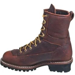 Georgia Boots: Men's Brown G7313 Waterproof EH Steel Toe Logger Boots -Carlos Trendy g7313st georgiai 01