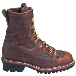 Georgia Boots: Men's Brown G7313 Waterproof EH Steel Toe Logger Boots -Carlos Trendy g7313st georgiao 01