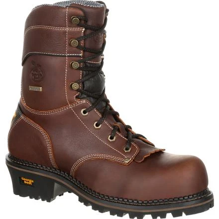 Georgia Boots: Men's GB00236 Brown AMP LT Composite Toe Logger Boots 1 Georgia Boots: Men's GB00236 Brown AMP LT Composite Toe Logger Boots